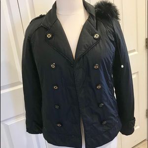 Tory Burch Faux Fur Trimmed Coat - 12